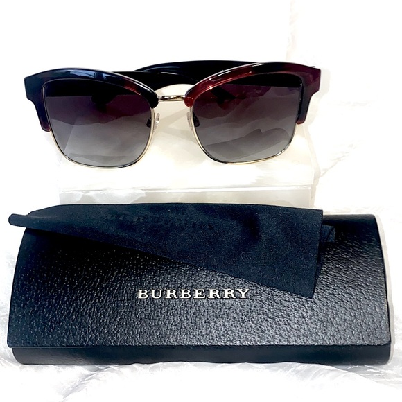 Burberry Women’s Graffiti Print Sunglasses Brown/Red & Gold - Picture 14 of 14